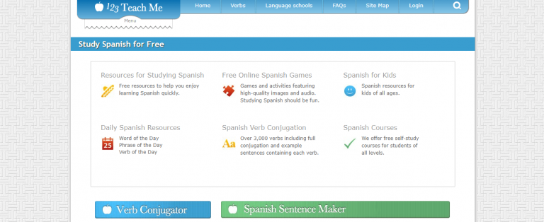 123 Captura de pantalla del sitio web Teach Me
