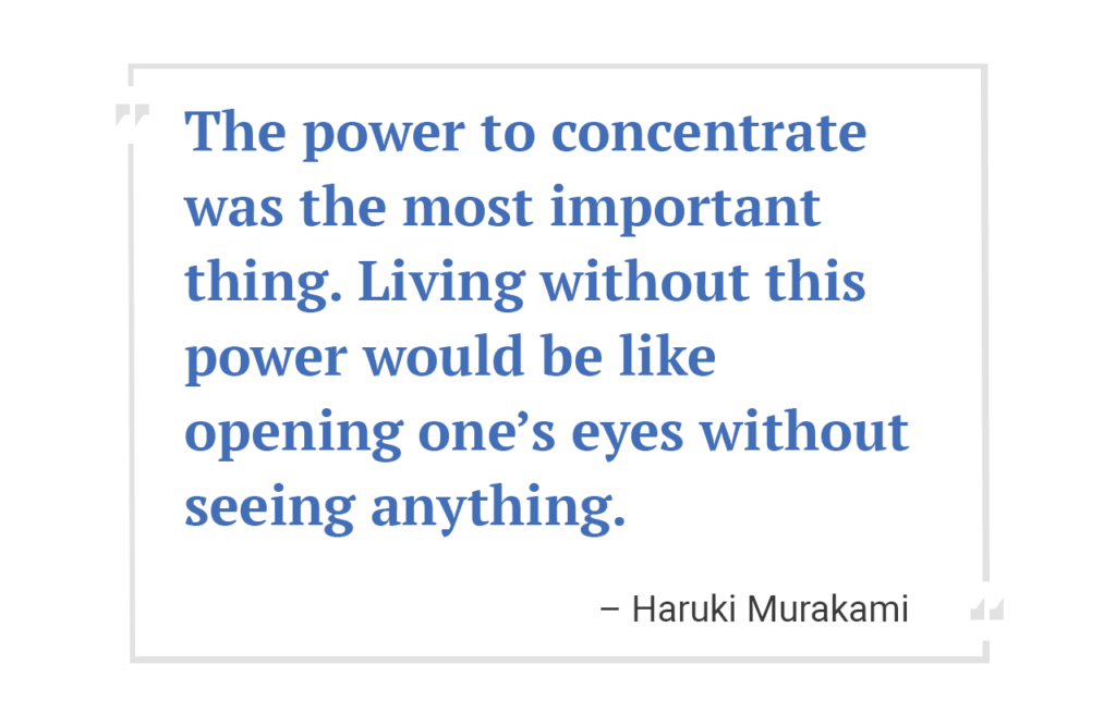 Cita de Haruki Murakami.