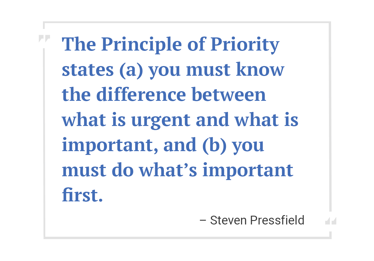 Cita de Steven Pressfield.